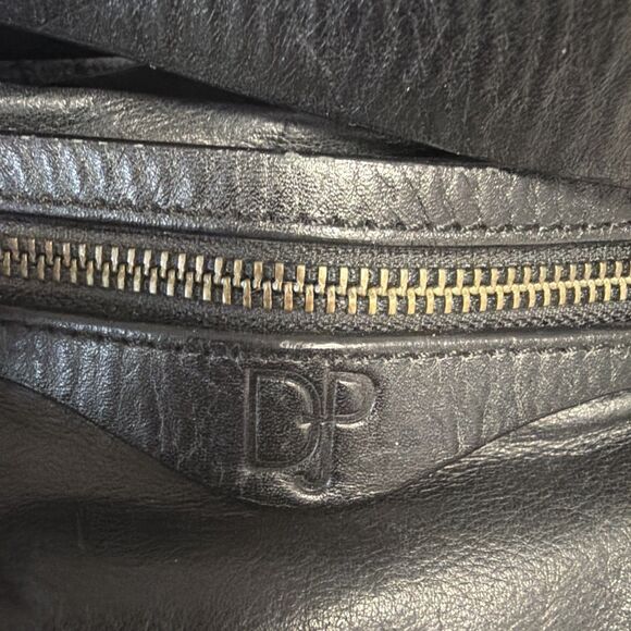 Donald J Plunder Black Leather Handbag - Picture 2 of 8